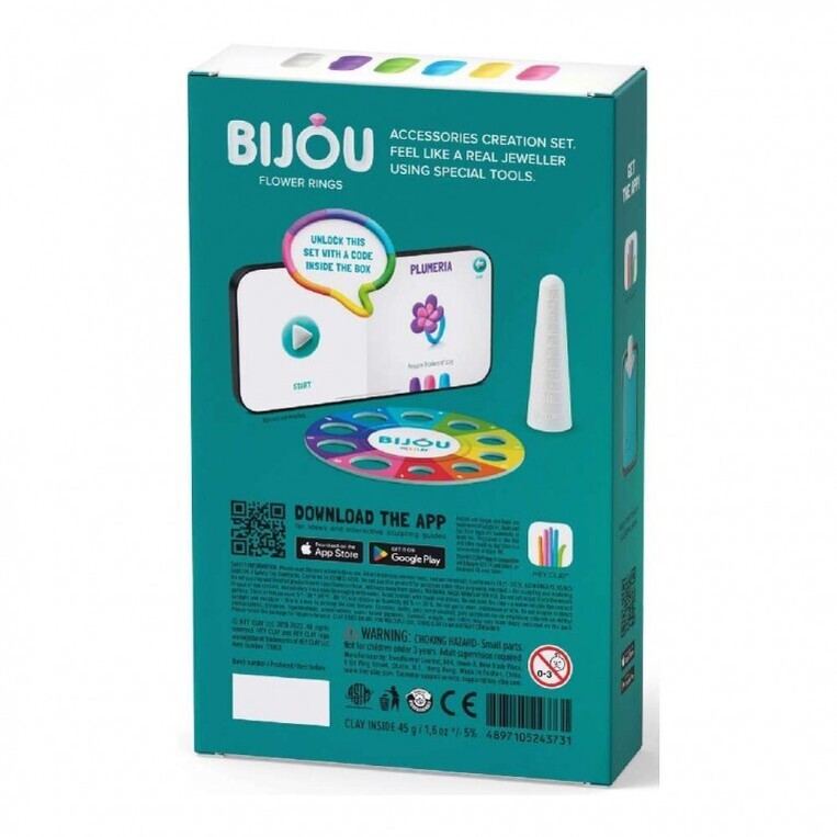 Hey Clay Bijou Flower Rings 3 Cans - 440065
