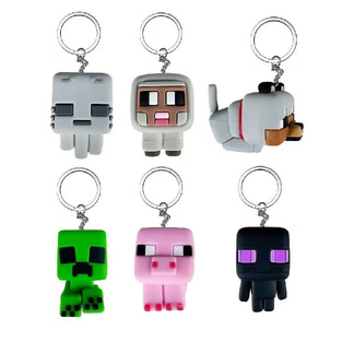 Minecraft Rubber Hangers Φιγούρα Μπρελόκ Μπαλάκι Έκπληξη - 10588746