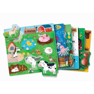 Huedu Τα Ζώα σε Παζλ Μοντεσσόρι - EL23011