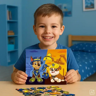  Επιτραπέζιο Μαγνητικό Παιχνίδι Paw Patrol Chase & Rubble Magnetic Dress-Up - 200698
