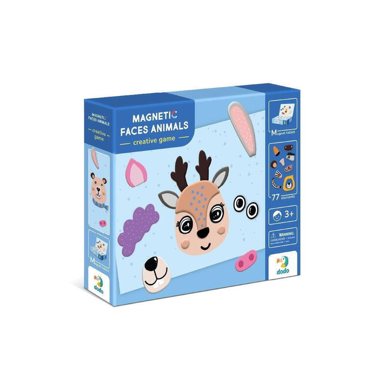 Dodo Toys Μαγνητικό Εκπαιδευτικό Παιχνίδι "Πρόσωπα Ζώων" Mε 77 Μαγνήτες - 200209