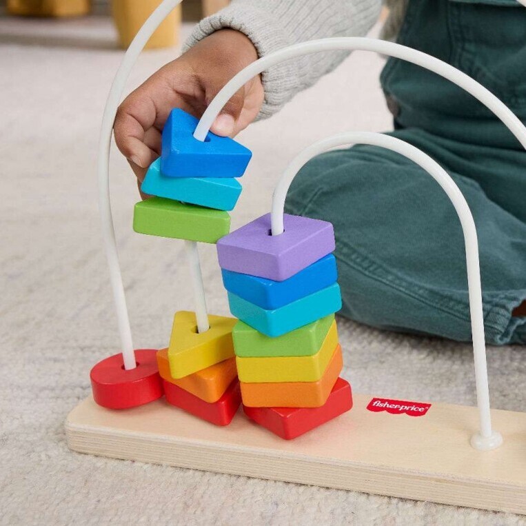 Fisher-Price Ξύλινο Σετ Ουράνιο Τόξο Με Χάντρες - JFG15