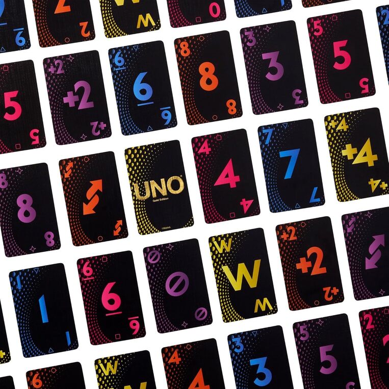 Uno Gold Edition Card Game - JHB35