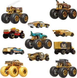 Hot Wheels Monster Trucks Bigfoot Trophy Champions Collection Cars Σετ Των 12 - JDW07