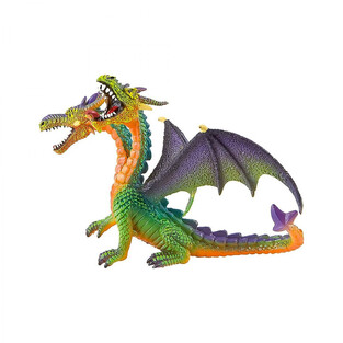 Bullyland Μινιατούρα Δράκος Με Δύο Κεφάλια Πράσινος - 47/75596