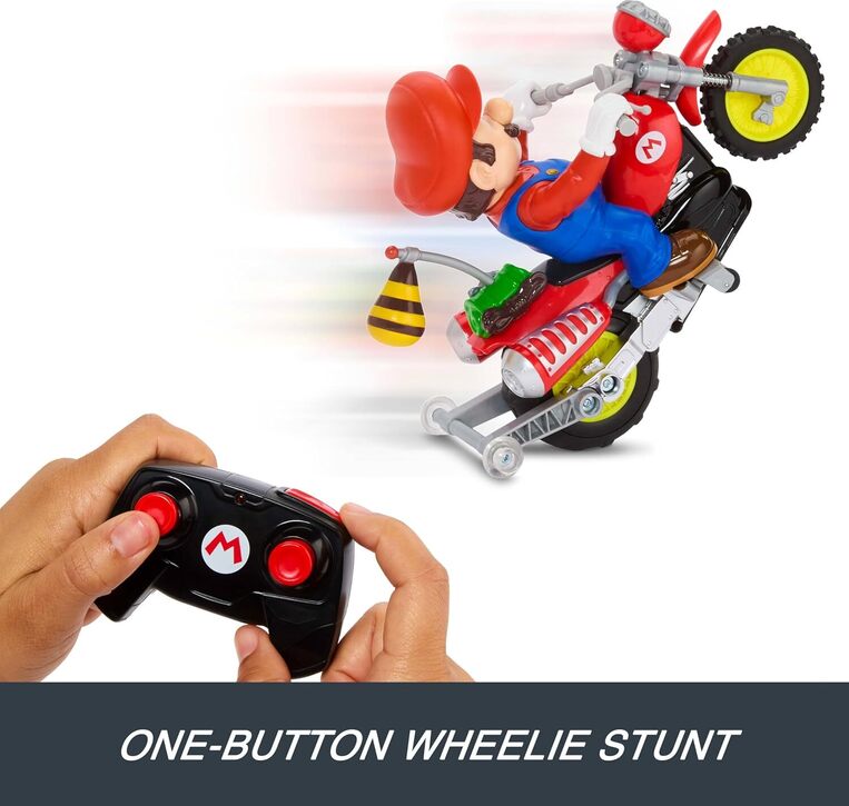 Hot Wheels Mario Wheelie Motocross RCBattery-Powered Vehicle - JML15