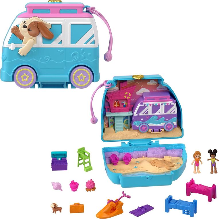 Polly Pocket Seaside Puppy Ride Compact - HRD36