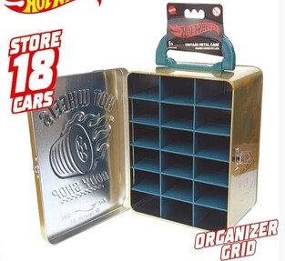 Hot Wheels Vintage 1:64 Scale cars Metal Car Carry Case - HWCC22G