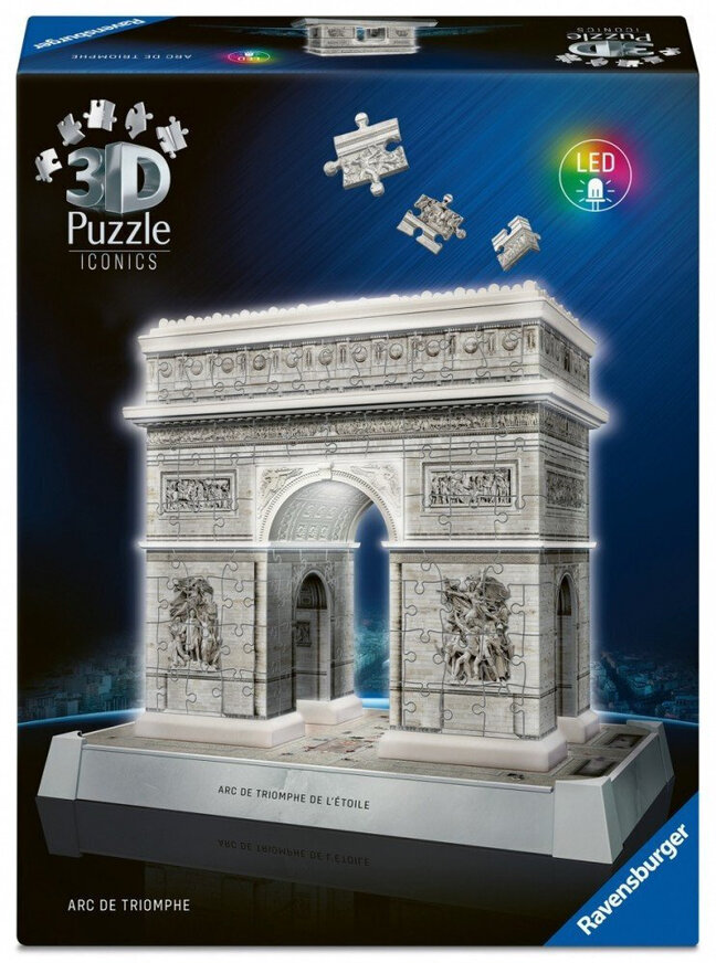 Ravensburger Παζλ 3D Led Η Αψίδα Του Θριάμβου Night Edition 255Τμχ - 12008029