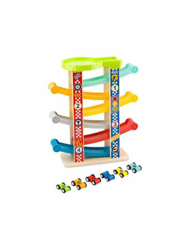 Tooky Toy Ξύλινη Πίστα Mε Αυτοκινητάκια - TY841