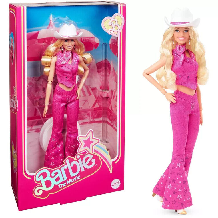 Barbie The Movie Κούκλα Margot Robbie Pink Western Outfit - HPK00
