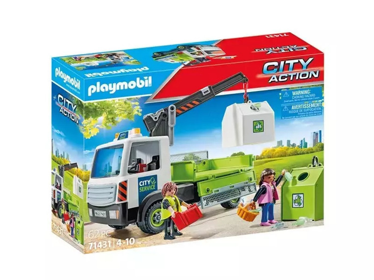 Playmobil City Life Όχημα Περισυλλογής Κάδων Ανακύκλωσης Γυαλιού - 71431