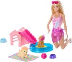 Barbie Πάρτι Στην Πισίνα Με Κουταβάκια Και Κούκλα - JBF35