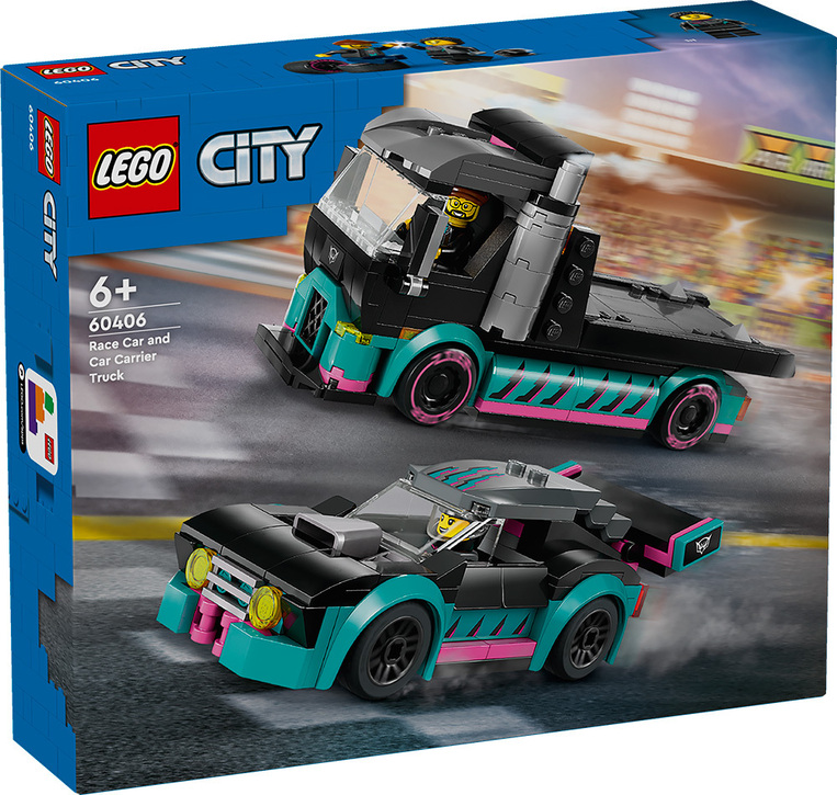 Lego City Race Car & Car Carrier Truck - 60406