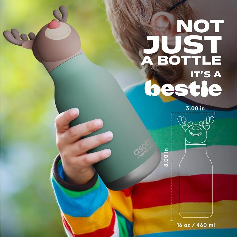 Asobu Bestie Bottle Ανοξείδωτο Μπουκάλι Θερμός 460ml Reindeer - GRAF05482