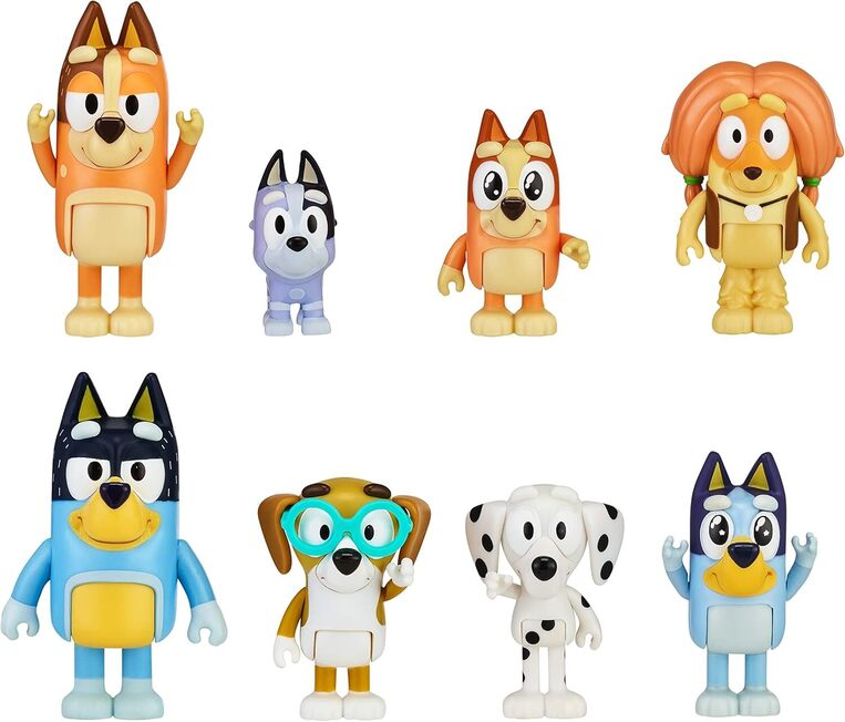 Bluey Heeler Family And Mates 8 Figure Pack - BLUE17199