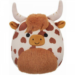 Λούτρινο Squishmallows - Alonzo the Brown Spotted Highland Cow (13cm) - SQCR05817