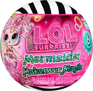 LOL Surprise Mermaids Makeover Magic Tots with DIY Wearable Lip Gloss - 596301EUC