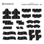 Connetix Magnetic Tiles Roads Creative Pack 48 Pieces - CT-O-00048-CR