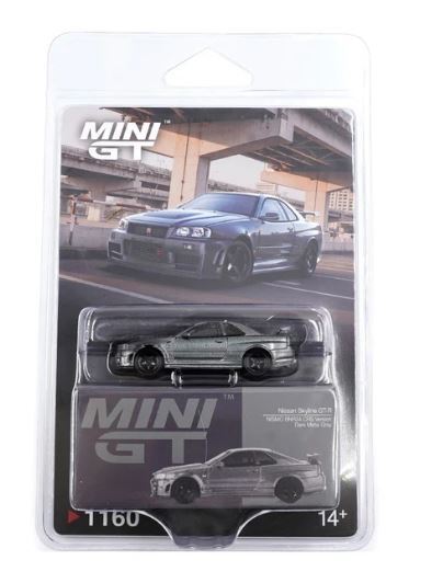 Mini GT - Nissan Skyline GT-R ( R34 ) Dark Metal Gray Nismo CRS 1999 - Scale 1-64 - MGT01160BL