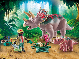 Playmobil Dinos Τρικεράτοπες Και Εξερευνητής - 71821