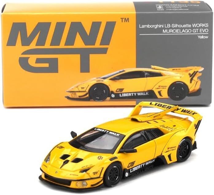 MINI GT Lamborghini Murcielago LB Silhouette Works GT EVO Yellow - MGT01135L