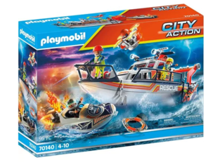 Playmobil City Action Επιχείρηση Πυρόσβεσης/Σκάφος Διάσωσης - 70140