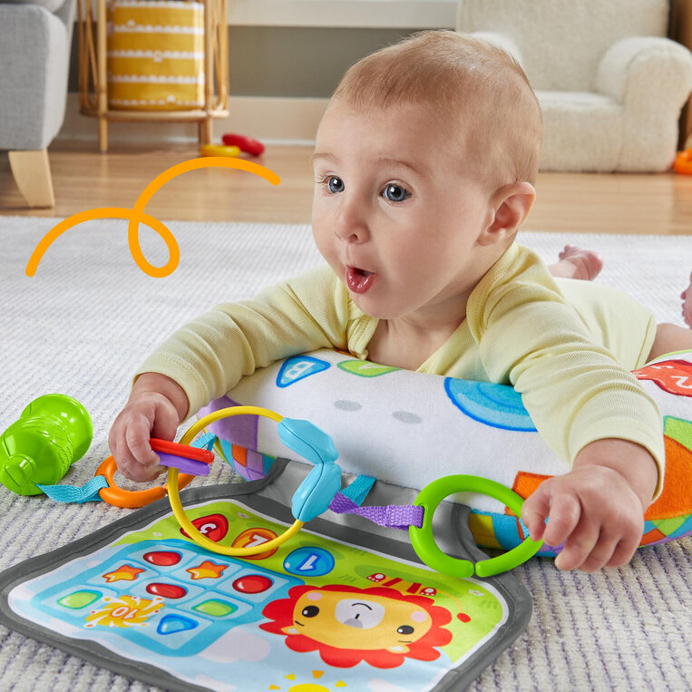 Fisher-Price Littlest Gamer Tummy Wedge Sensory Time Babytoy For Birth And Up - HGB89