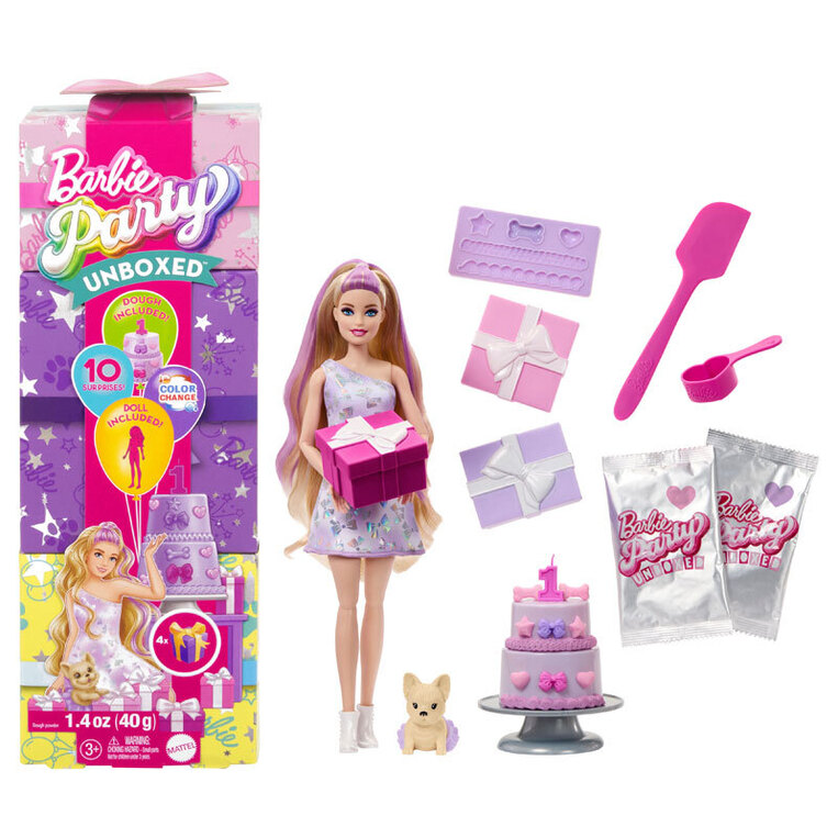 Barbie Party Unboxed Reveal Ξανθιά - JFG70