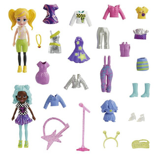 Polly Pocket Νεα Κουκλα Με Μοδες Μεγαλο Pack Pop Star Spotlight (HNF51) - HKV97