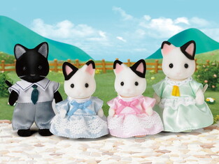 Sylvanian Families Οικογένεια Tuxedo Cat - SF5181