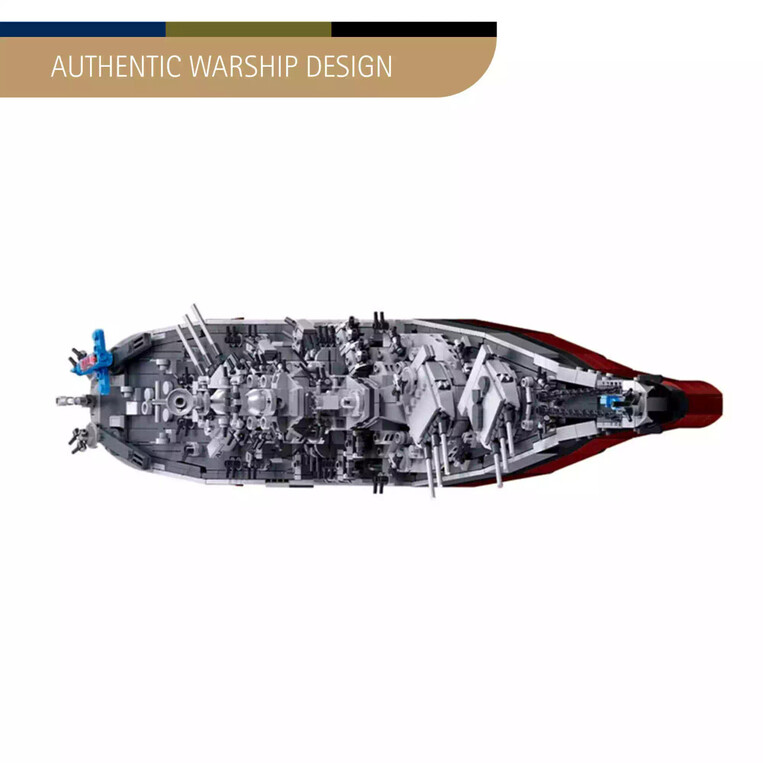 Sluban - Model brick Battleship USS Missouri 1/350 Set - M38-B1291