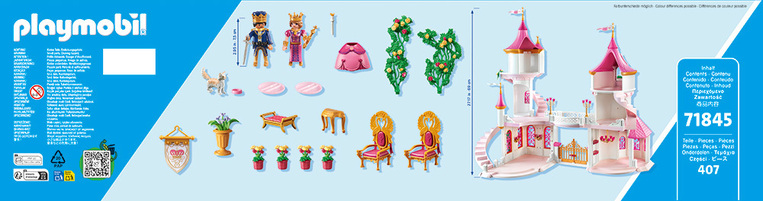 Playmobil Princess Magic Παραμυθένιο Παλάτι Με Βασιλιά Και Βασίλισσα - 71845