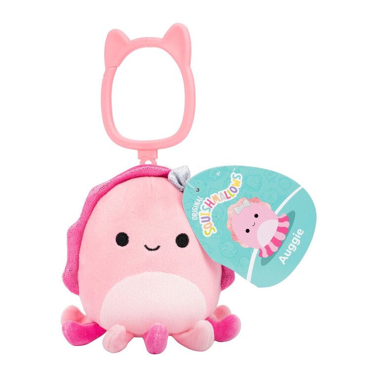 Squishmallows Λούτρινο Μπρελόκ Auggie the Pink Cuttlefish 9 εκ - SQCP00767