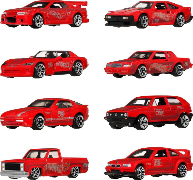 HW Αυτοκινητάκια Mattel 80th Anniversary σετ των 8 - JGK09