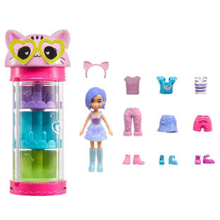 Polly Pocket Κουκλα Με Μοδες Σε Κυλινδρο Cat (HKW04) - HKW07