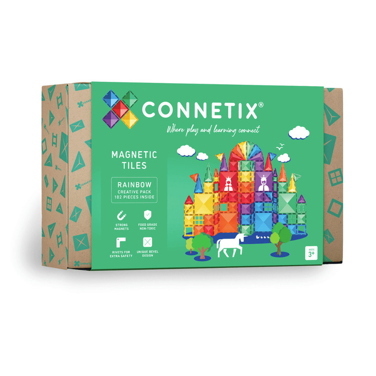 Connetix Rainbow Creative Pack Μαγνητικά Τουβλάκια Κατασκευών 102τμχ. - CT-R-00102-CR