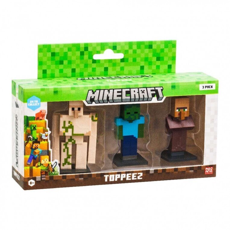 Minecraft 3 Toppeez 3D Figures 6cm in Window Box - Διάφορα Σχέδια - MNC10000