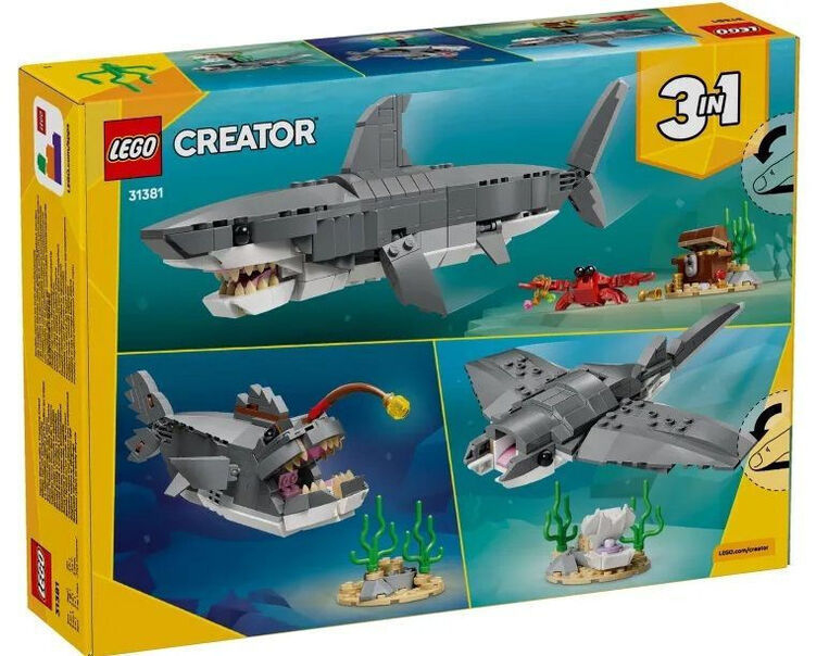 LEGO Creator 3 in 1 Fierce Shark With A Treasure Chest - 31381