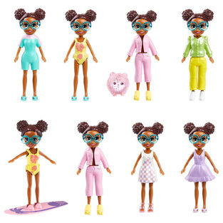 Polly Pocket - Νέες Κούκλες Με Μόδες Surf Sunset Fashion Pack - HRD61