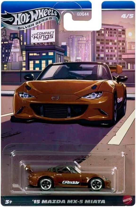 Hot Wheels Silver Series Compact Kings '15 Mazda MX-5 Miata - JKX56