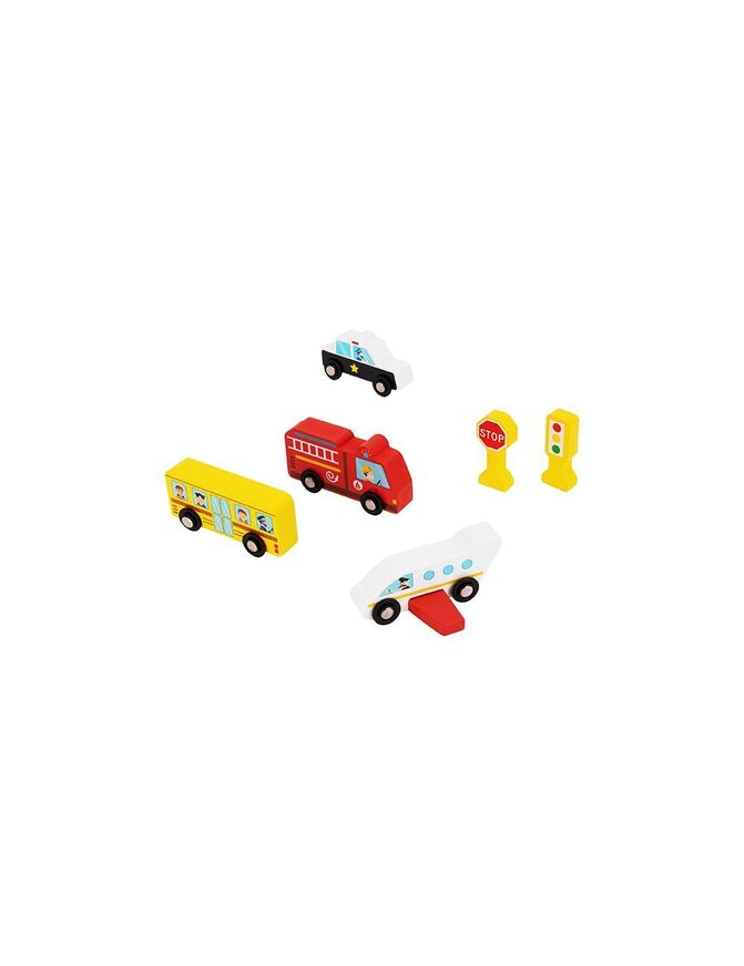 Tooky Toys Ξύλινα Τουβλάκια Πόλη για 2+ Ετών 50τμχ - TH451