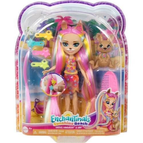 Enchantimals Sunshine Beach Katrice Kangaroo And Hop - HTJ70