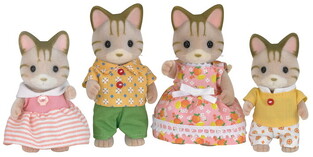 Sylvanian Families Οικογένεια Striped Cat - SF5180