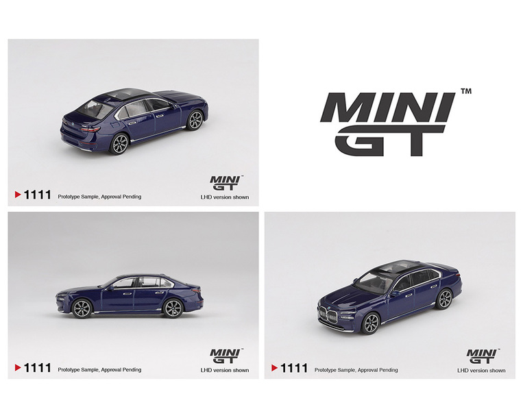 Mini GT 1:64 BMW i7 x Drive60 Tanzanite Blue Metallic - MGT01111BL