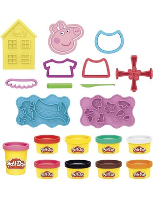 Hasbro Play-Doh Peppa Pig Σετ Με 9 Δοχεία Και 11 Αξεσουάρ - F1497