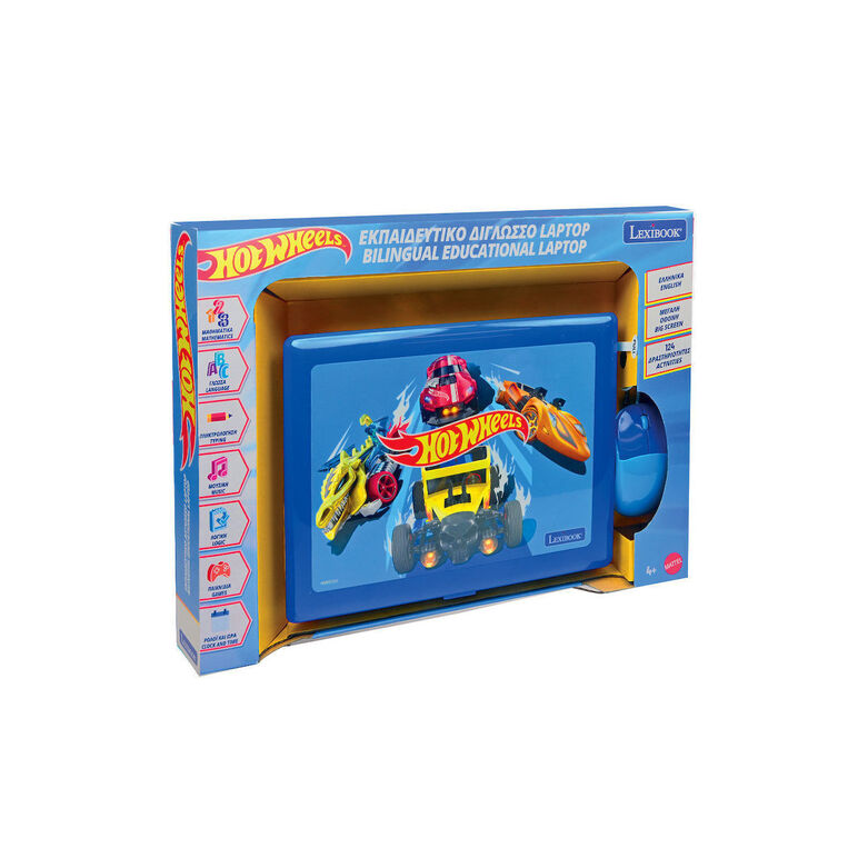 Lexibook Δίγλωσσο Εκπαιδευτικό Laptop Hot Wheels - JC598HWi8