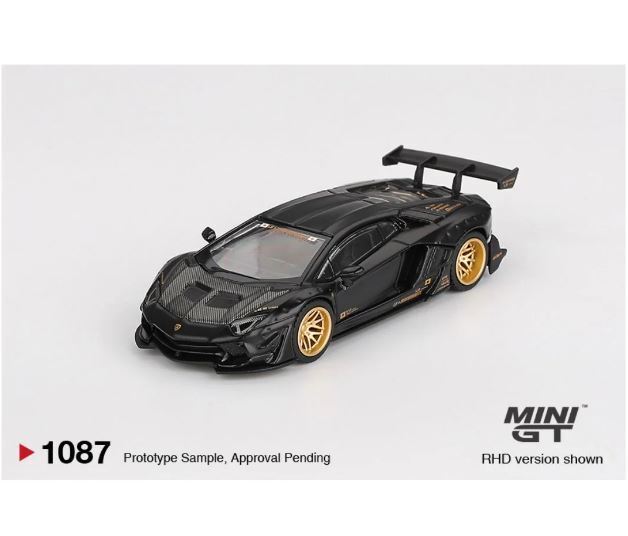 Mini GT 1:64 LB Works  Lamborghini Aventador Limitied Edition Matte Black - MGT01087BL