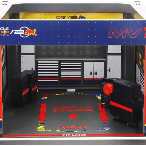 1/43 Burago Formula 1 Race Oracle Red Bull Rb20 Pit Stop Diorama - 18/38453