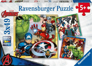 Ravensburger Παζλ 3X49 Τεμ. Avengers - 05-08040